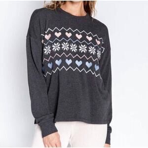 Pj Salvage P.j. Salvage Summit View Long Sleeve Top for Women Large